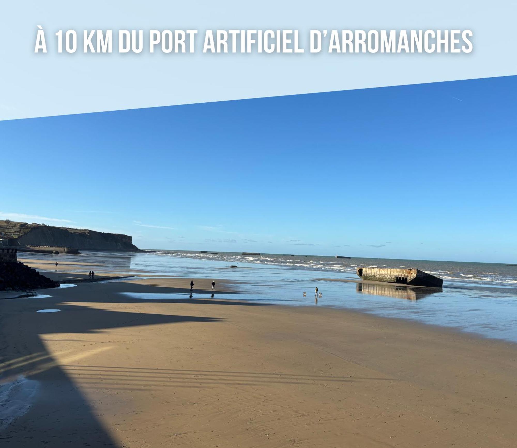 Les Douves Duplex 5 Personnes Lumineux Avec Jardin Et Terrasse Amenagee , Vue Sur Chateau A 5Mn De La Mer, Proche Omaha Beach Et Bayeux Commes エクステリア 写真